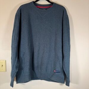 Southern Proper Mens Crewneck Sweatshirt Blue Heathered Size L Cotton Blend
